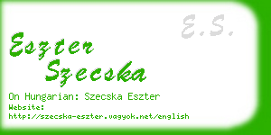 eszter szecska business card